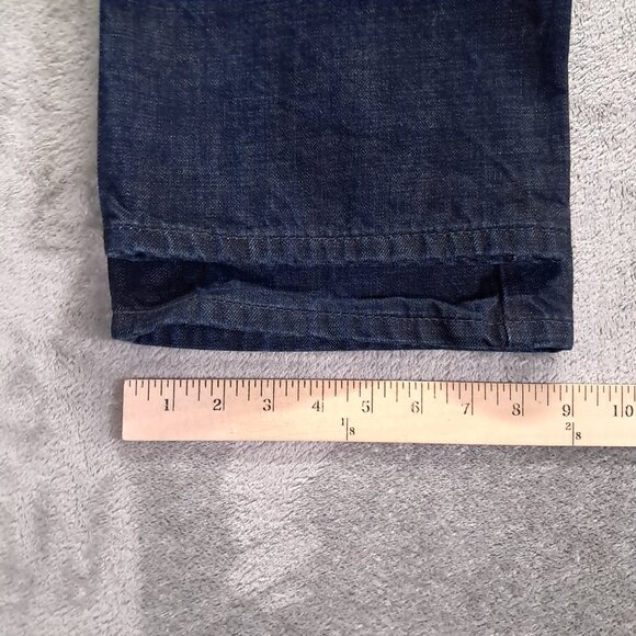 Levis 527 Jeans Men 36x30 Boot Cut Whiskers 100% Cotton Dark Blue Denim Western - Picture 11 of 15